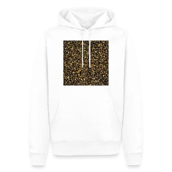 False gold glitter background - Men’s Premium Organic Hoodie - white - Front - Nico (187cm)