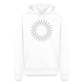 feux d'artifice abstrait - Sweat à capuche Premium bio Homme - blanc - Devant - Nico (187cm)