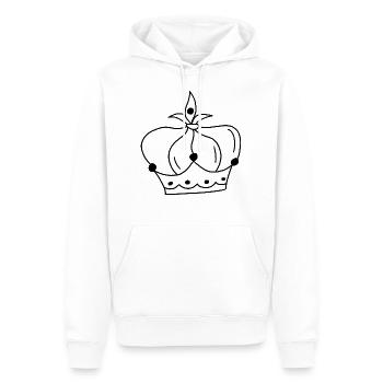 Emoji crown crowns sketch black - Men’s Premium Organic Hoodie - white - Front - Nico (187cm)