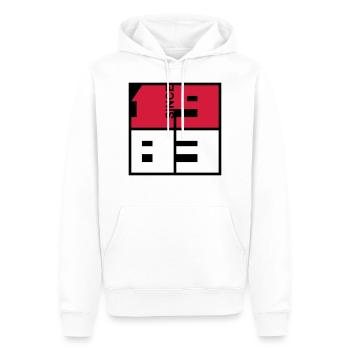 1983 Année de naissance. Cherchez votre année dans ma boutique - Sweat à capuche Premium bio Homme - blanc - Devant - Nico (187cm)