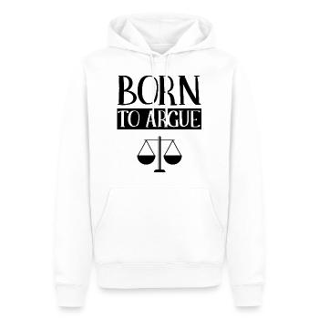 Geboren Zum Argumentieren Jurist Anwalt Jura - Männer Premium Bio Hoodie - Weiß - Vorne - Nico (187cm)
