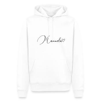 Manuela Name Vorname Mädchen - Männer Premium Bio Hoodie - Weiß - Vorne - Nico (187cm)