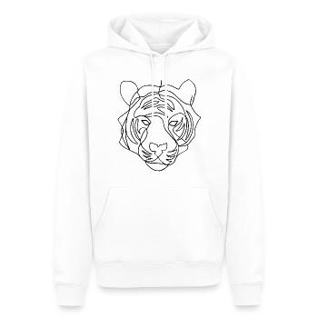 Sketch of the Black Tiger - Men’s Premium Organic Hoodie - white - Front - Nico (187cm)