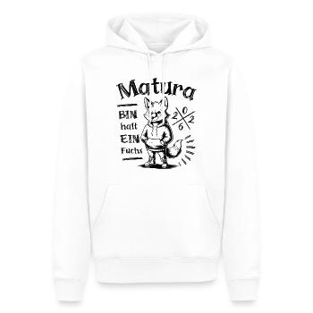 Matura 2026 - Bin halt ein Fuchs - Männer Premium Bio Hoodie - Weiß - Vorne - Nico (187cm)