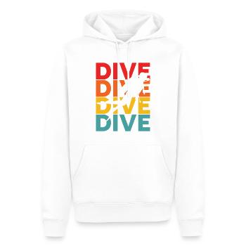 Plongée de plongée - Sweat à capuche Premium bio Homme - blanc - Devant - Nico (187cm)