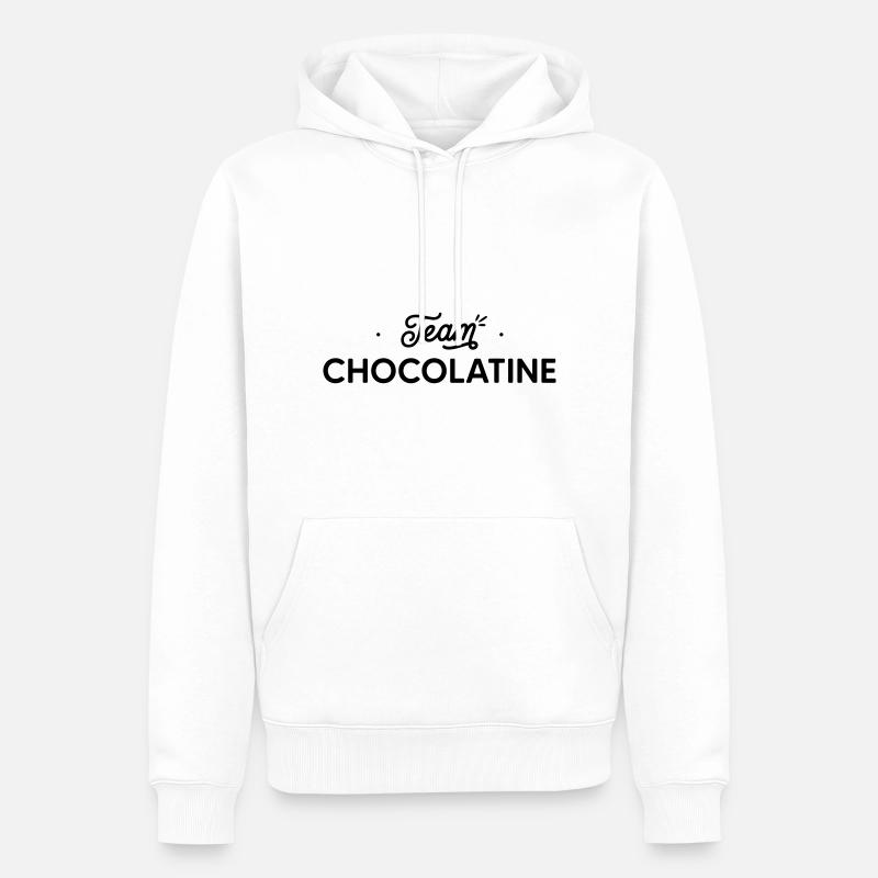 team Chocolatine - Sweat à capuche Premium bio Homme - blanc