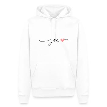 Zoé, Nom, Prénom, Calligraphie, Script - Sweat à capuche Premium bio Homme - blanc - Devant - Nico (187cm)