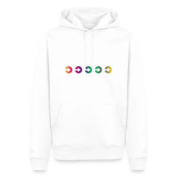 Arrows - Men’s Premium Organic Hoodie - white - Front - Nico (187cm)