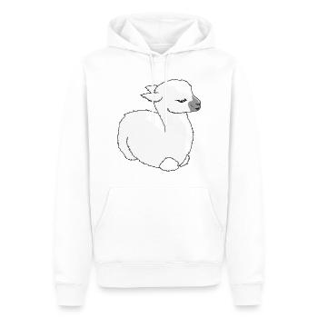 Baby-Lama - Männer Premium Bio Hoodie - Weiß - Vorne - Nico (187cm)