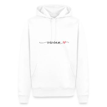 Vivian Name Vorname Kalligrafie Schrift - Männer Premium Bio Hoodie - Weiß - Vorne - Nico (187cm)