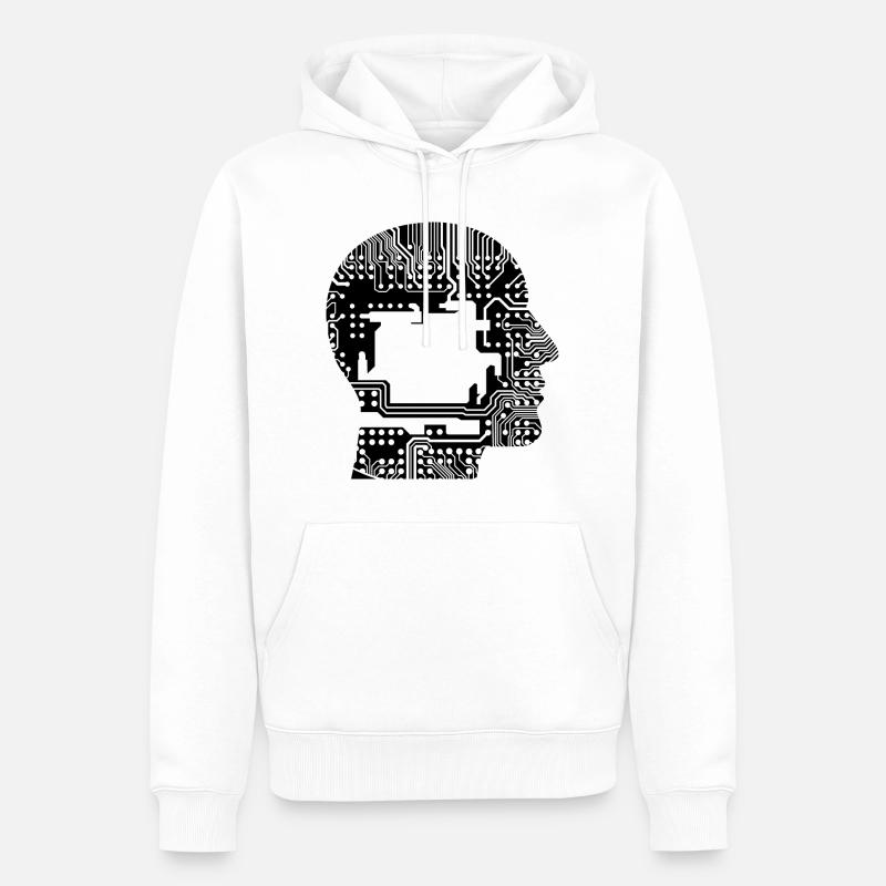 Chef de circuits - Sweat à capuche Premium bio Homme - blanc