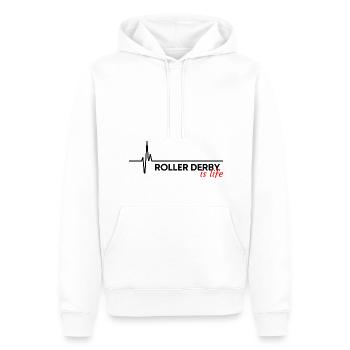 Le roller derby, c’est la vie - Sweat à capuche Premium bio Homme - blanc - Devant - Nico (187cm)