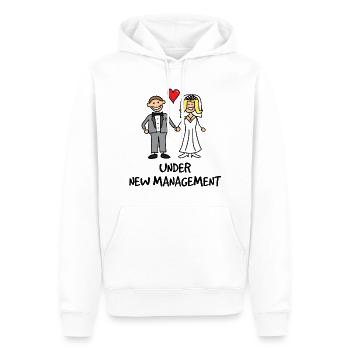 Wedding - Under New Management - Männer Premium Bio Hoodie - Weiß - Vorne - Nico (187cm)