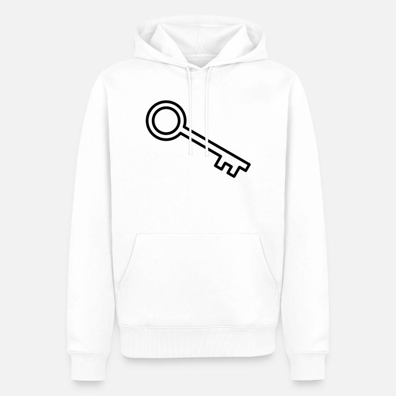 Schlüssel - Männer Premium Bio Hoodie - Weiß