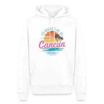 I'd rather be in Cancun - Men’s Premium Organic Hoodie - white - Front - Nico (187cm)