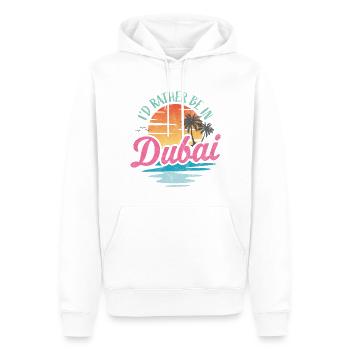Je préfère être à Dubaï - Sweat à capuche Premium bio Homme - blanc - Devant - Nico (187cm)