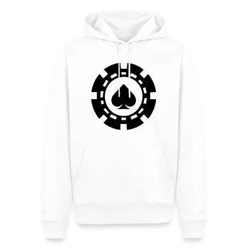 Poker-Chip - Männer Premium Bio Hoodie - Weiß - Vorne - Nico (187cm)