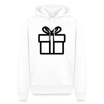 Geschenk-Icon-Box - Männer Premium Bio Hoodie - Weiß - Vorne - Nico (187cm)