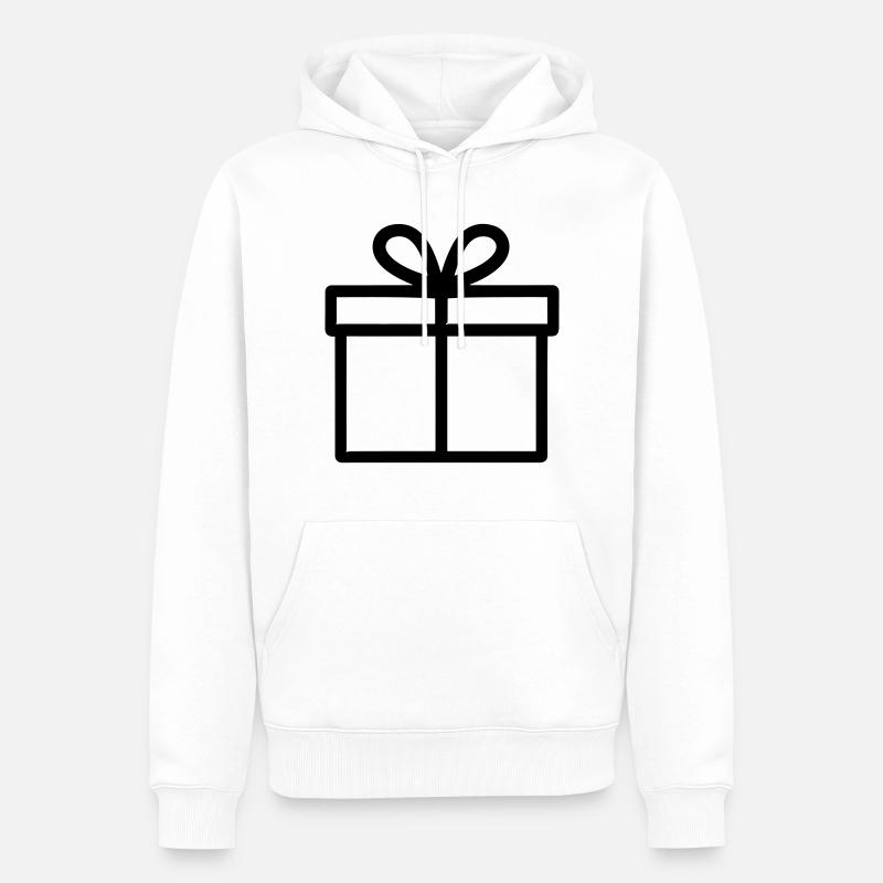 Kleine Geschenkbox - Männer Premium Bio Hoodie - Weiß