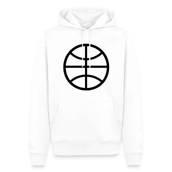 Ballon de basket - Sweat à capuche Premium bio Homme - blanc - Devant - Nico (187cm)