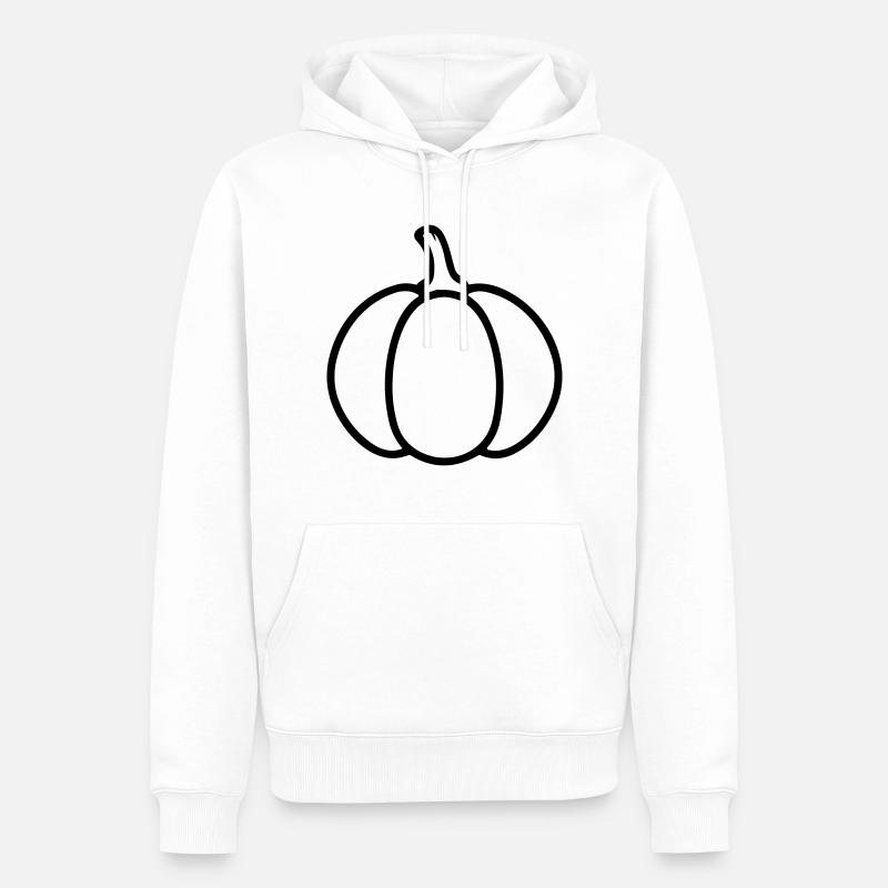 citrouille - Sweat à capuche Premium bio Homme - blanc
