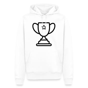 trophée - Sweat à capuche Premium bio Homme - blanc - Devant - Nico (187cm)