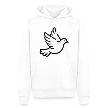 Taube - Männer Premium Bio Hoodie - Weiß - Vorne - Nico (187cm)