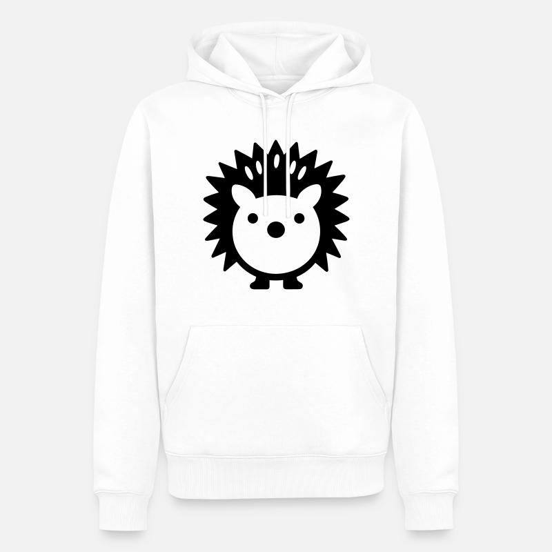 Hérisson - Sweat à capuche Premium bio Homme - blanc