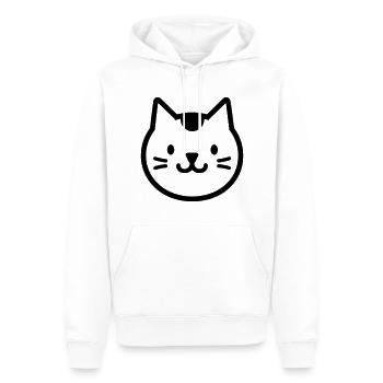 chaton - Sweat à capuche Premium bio Homme - blanc - Devant - Nico (187cm)