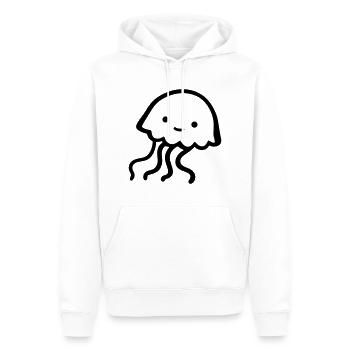 Méduse - Sweat à capuche Premium bio Homme - blanc - Devant - Nico (187cm)