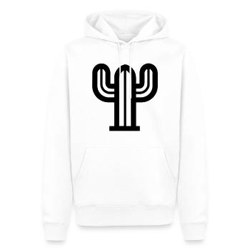 Kaktus - Männer Premium Bio Hoodie - Weiß - Vorne - Nico (187cm)