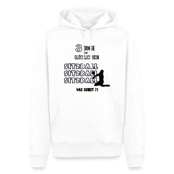 Sitzball Was Sonst Spieler Liebhaber Sitzballer - Männer Premium Bio Hoodie - Weiß - Vorne - Nico (187cm)