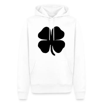 kleeblatt glueck shamrock luck four leaf clover7 - Männer Premium Bio Hoodie - Weiß - Vorne - Nico (187cm)
