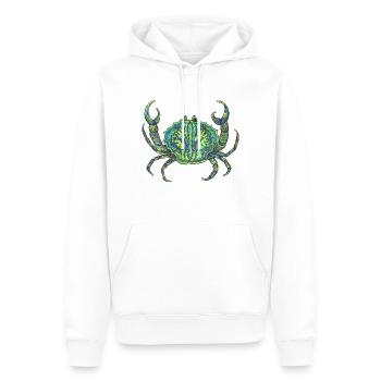 gloomy crab - Men’s Premium Organic Hoodie - white - Front - Nico (187cm)