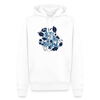 Joie pour le monde - Sweat à capuche Premium bio Homme - blanc - Devant - Nico (187cm)