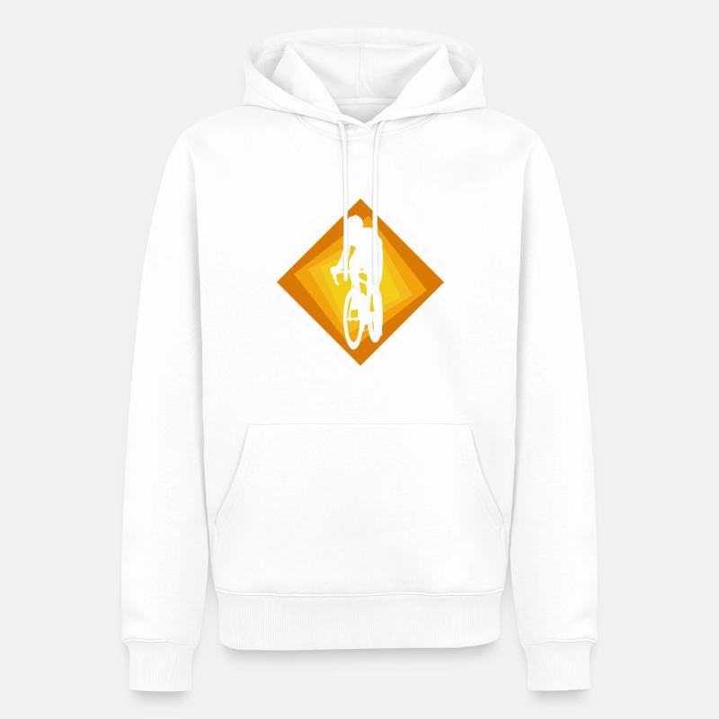 Cyclisme Cyclisme Cyclisme - Sweat à capuche Premium bio Homme - blanc
