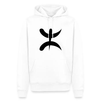 Amazigh - Sweat à capuche Premium bio Homme - blanc - Devant - Nico (187cm)