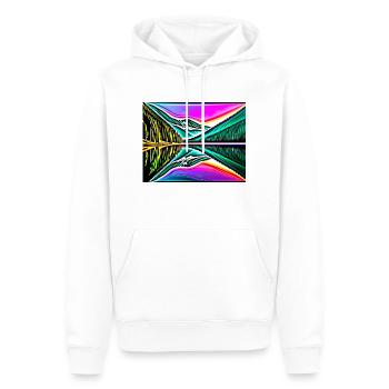 Morgenstille - Männer Premium Bio Hoodie - Weiß - Vorne - Nico (187cm)