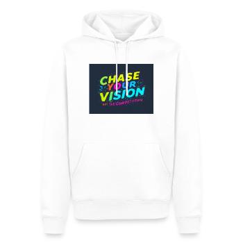 Verfolgen Sie Ihre Vision, nicht Ihre Konkurrenz - Männer Premium Bio Hoodie - Weiß - Vorne - Nico (187cm)