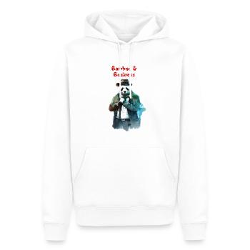 Bamboo und Business - Männer Premium Bio Hoodie - Weiß - Vorne - Nico (187cm)