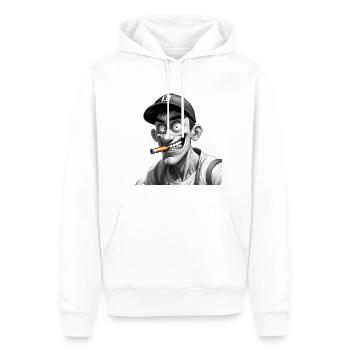 Freak - Men’s Premium Organic Hoodie - white - Front - Nico (187cm)