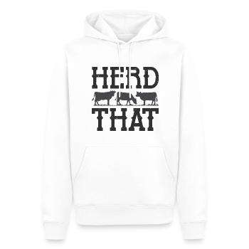 Troupeau Que - Sweat à capuche Premium bio Homme - blanc - Devant - Nico (187cm)