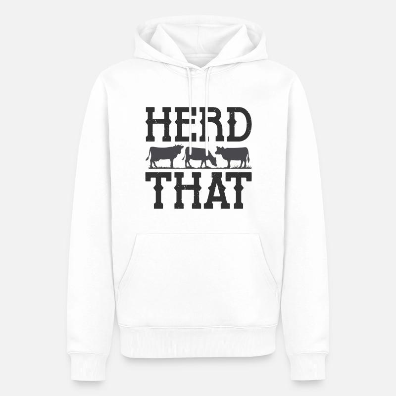 Herde, dass - Männer Premium Bio Hoodie - Weiß