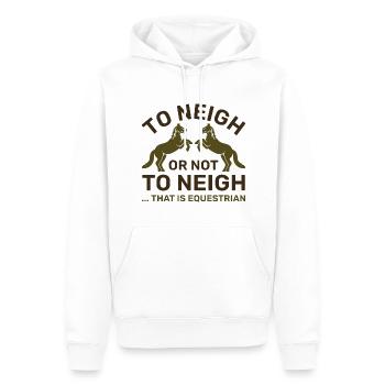 Zu seufzen oder nicht zu seufzen, das ist Reiter - Männer Premium Bio Hoodie - Weiß - Vorne - Nico (187cm)