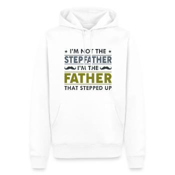 I’m Not The Stepfather - Men’s Premium Organic Hoodie - white - Front - Nico (187cm)