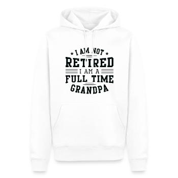 Je ne suis pas à la retraite Je suis un grand-père à temps plein - Sweat à capuche Premium bio Homme - blanc - Devant - Nico (187cm)