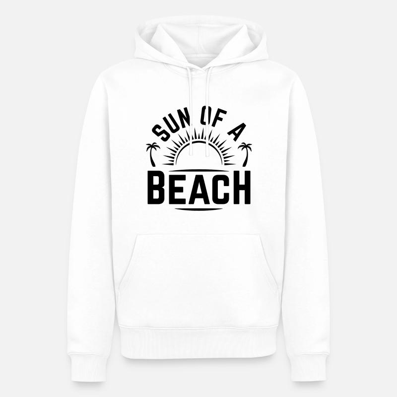 Sonne eines Strandes - Männer Premium Bio Hoodie - Weiß