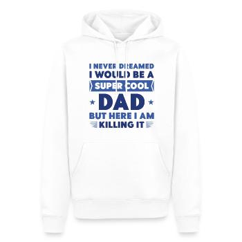 Super Cool Dad - Men’s Premium Organic Hoodie - white - Front - Nico (187cm)