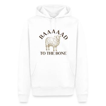 Baaaaad bis auf die Knochen - Männer Premium Bio Hoodie - Weiß - Vorne - Nico (187cm)