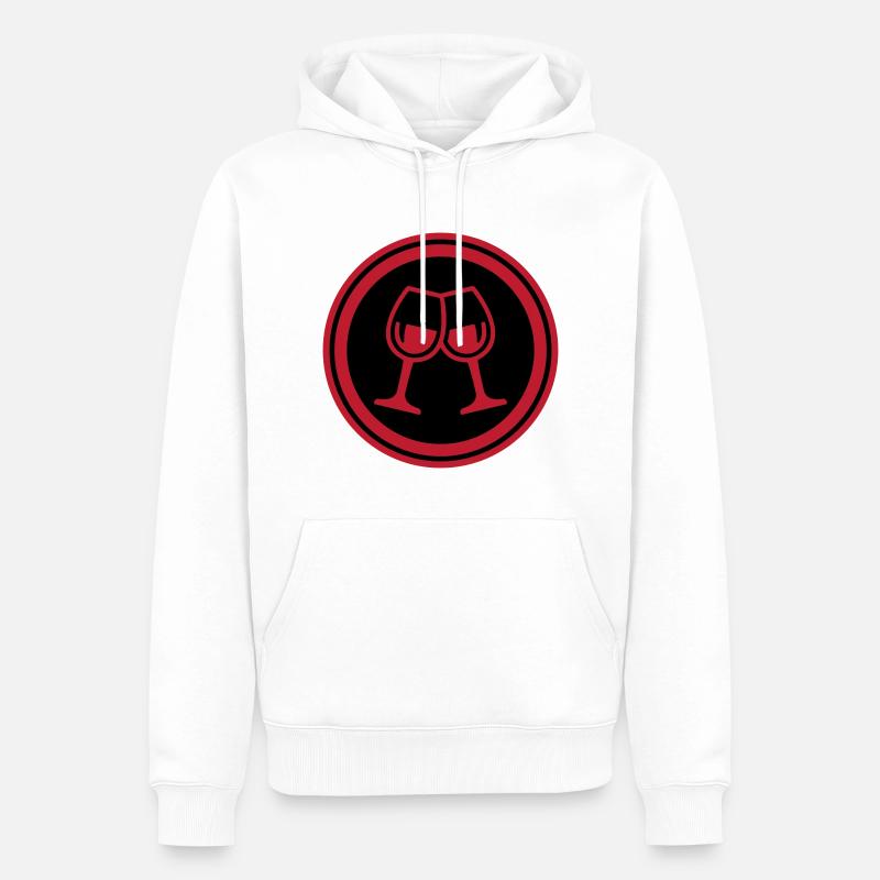 Wein Gläser - Männer Premium Bio Hoodie - Weiß